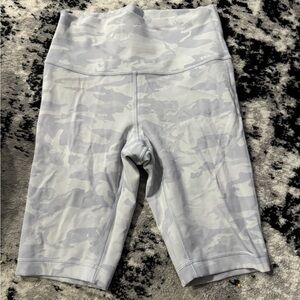 lululemon athletica Gray Camo Bike Shorts